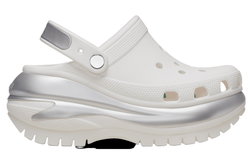 Crocs Mega Crush Metallic Clog White / Silver