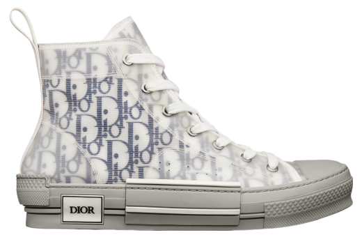 Dior B23 High White / Navy Blue Oblique Canvas