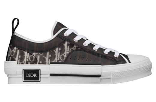 Dior B23 Low Black / White Oblique Canvas