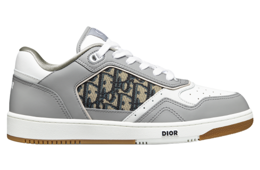 Dior B27 Low Gray / White Smooth Calfskin