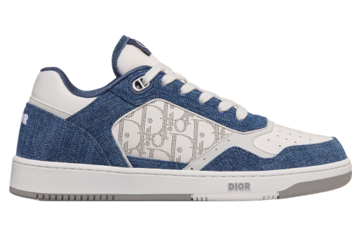 Dior B27 Low White Smooth Calfskin / Blue Denim