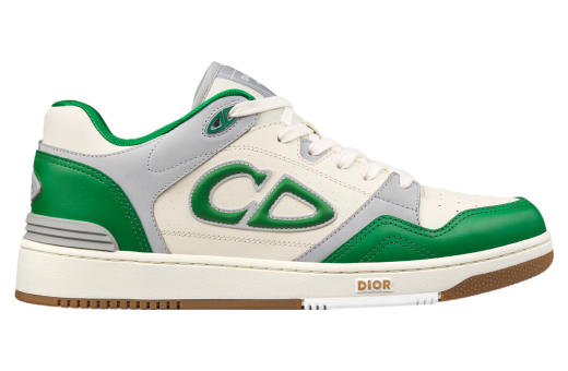 Dior B57 Low Green / Cream Smooth Calfskin