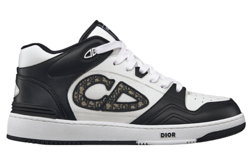 Dior B57 Mid Black / White Smooth Calfskin