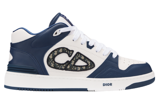 Dior B57 Mid Navy Blue / White Smooth Calfskin