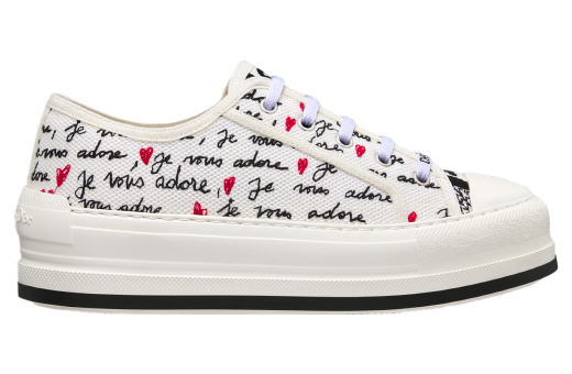 Dioramour Walk n Dior Platform WMNS White Cotton / Embroidered Black