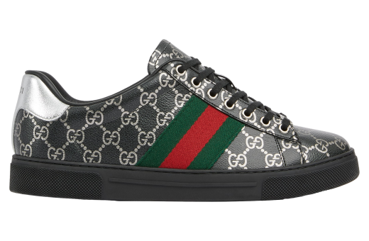 Gucci Ace Black Gg Fabric