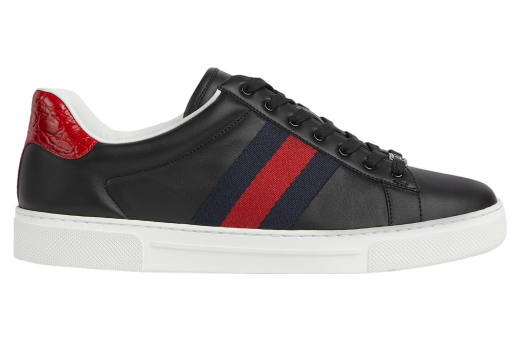 Gucci Ace With Web Black Leather