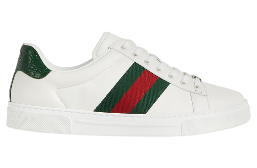 Gucci Ace With Web White Leather