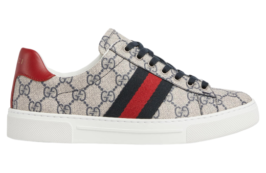 Gucci Ace With Web WMNS Beige / Blue Supreme