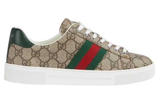 Gucci Ace With Web WMNS Beige / Ebony Supreme