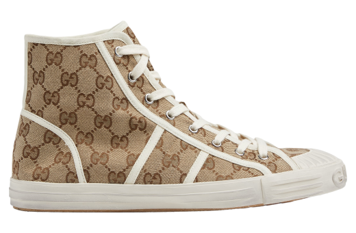 Gucci GG High Top Sneaker Beige / Ebony Gg Canvas