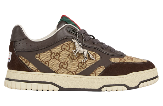 Gucci Re-Web Dark Brown Leather Trim