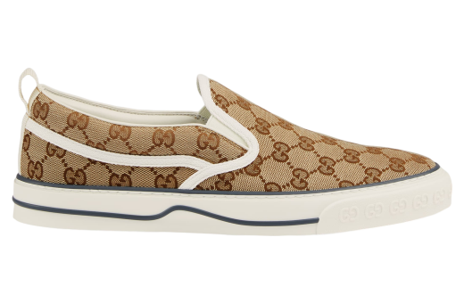 Gucci Tennis 1977 Slip-on Beige / Ebony Gg Canvas