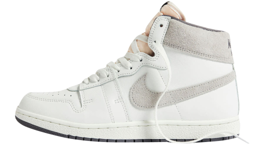 white nike footwear jordans with zippers and black