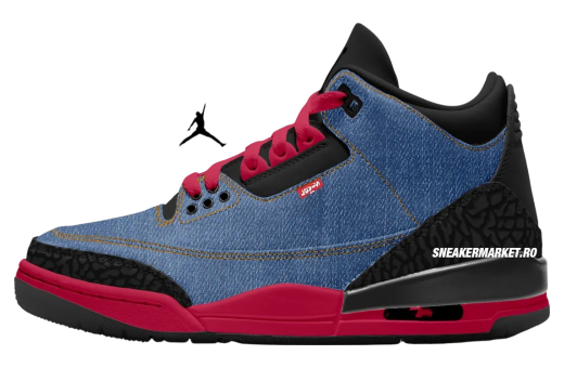 Levi’s x Air Jordan 3 Denim / Gym Red