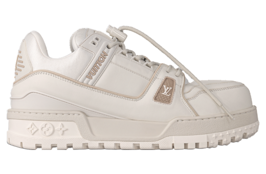 Louis Vuitton LV Trainer Maxi White Technical laces with stopper