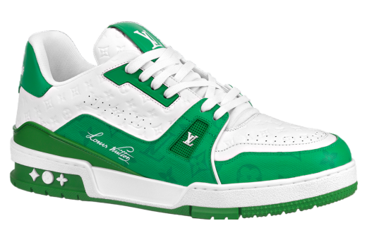 Louis Vuitton LV Trainer White /  Green  #54