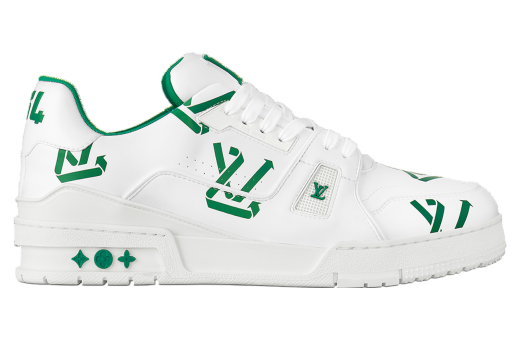 Louis Vuitton LV Trainer White Green Recycled