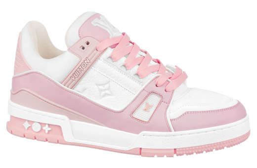 Louis Vuitton LV Trainer White / Light Pink Embossed