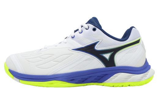 Mizuno Wave Fang 2 Wide White / Blue / Green - Jan 2026