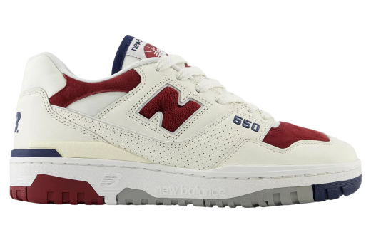 New Balance 550 Suede Toe Burgundy / Navy