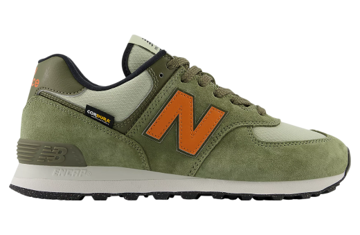 New Balance 574 Dark Olivine / Infield Clay