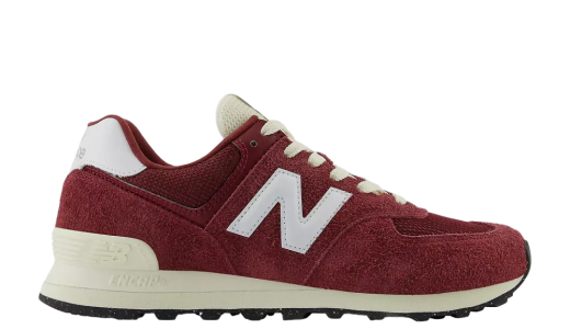 New Balance 574 Vintage Classic Crimson White Angora