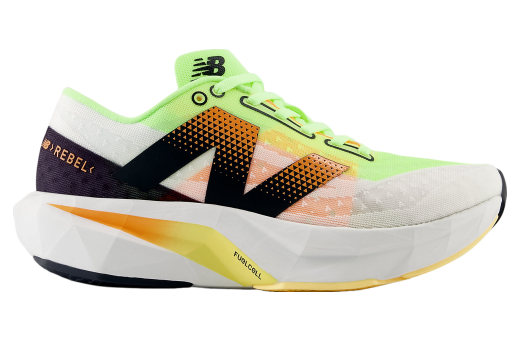 New Balance Fuelcell Rebel v4 White / Bleached Lime Glo