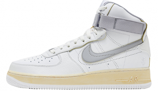 This Nike Air Force 1 High Takes On A Simple White And Dark Grey Look ...