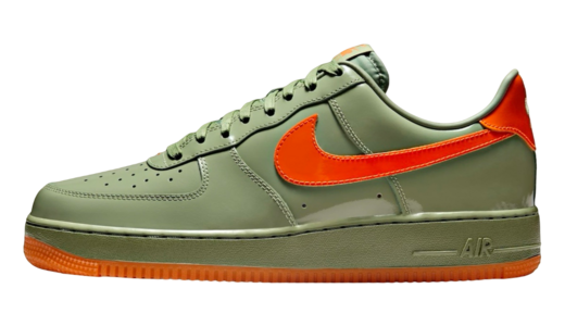 Nike Air Force 1 Low Premium Oil Green / Safety Orange