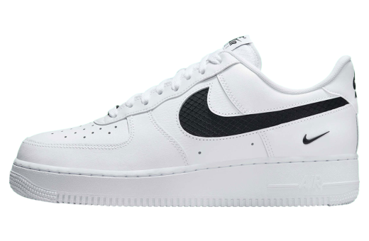 Nike Air Force 1 Low White / Black Nylon Swoosh