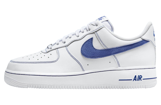 靴 Nike Air Force 1 Low White-Black stitch Nike Kids Air Force 1 Low '07 