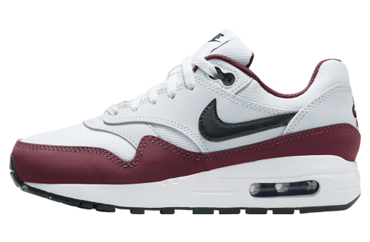 Nike Air Max 1 GS White / Dark Team Red