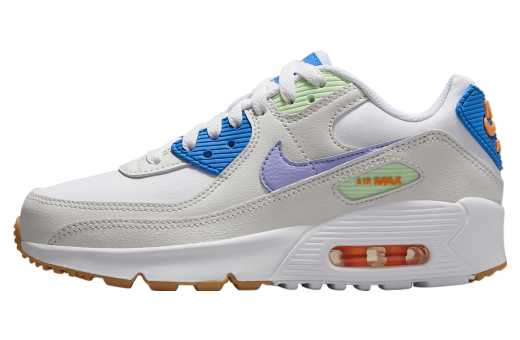 Nike Air Max 90 LTR GS White / Photo Blue / Purple Pulse