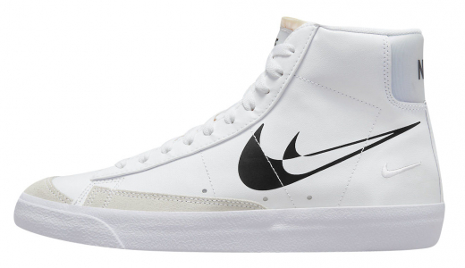 alternating swooshes nike blazers