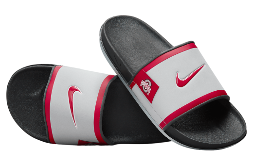 Nike College Offcourt Slide (Ohio State) Wolf Grey / Dark Smoke Grey