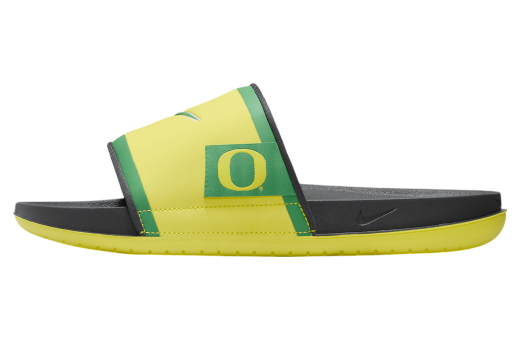 Nike College Offcourt  Slide (Oregon) Yellow Strike / Dark Smoke Grey