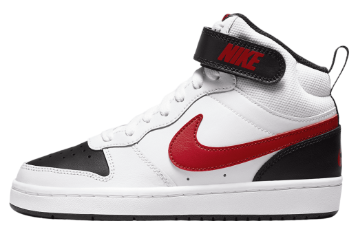 Nike Court Borough Mid 2 GS White / University Red