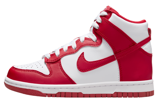 Nike Dunk High GS White / University Red