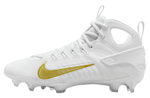 Nike Huarache 9 Elite LAX White / Metallic Vivid Gold