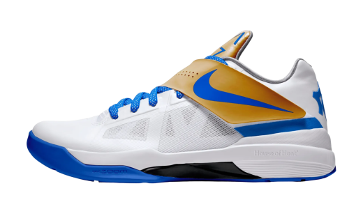 Nike KD 4 White Royal Gold