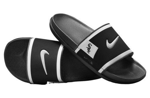 Nike Offcourt Slide (Chicago White Sox) Black / Dark Smoke Grey