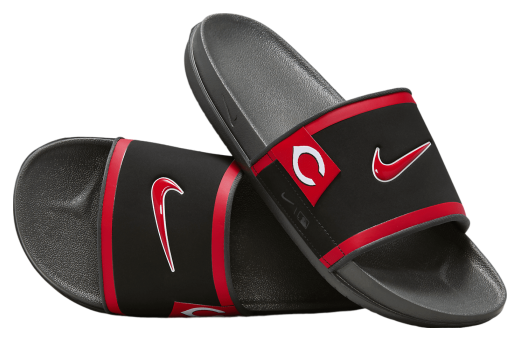 Nike Offcourt Slide (Cincinnati Reds) Black / Dark Smoke Grey