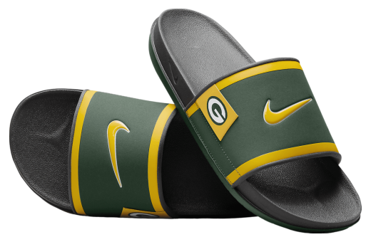 Nike Offcourt Slide (Green Bay Packers) Fir / Dark Smoke Grey