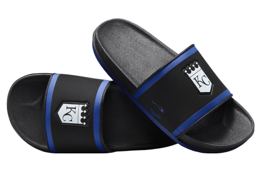 Nike Offcourt Slide (Kansas City Royals) Black / Rush Blue