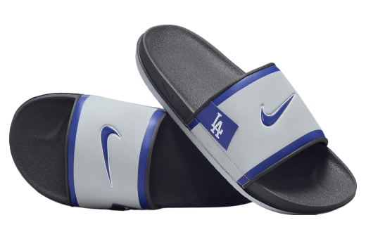 Nike Offcourt Slide (Los Angeles Dodgers) Wolf Grey / Dark Smoke Grey