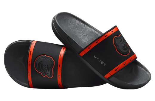 Nike Offcourt Slide MLB Baltimore Orioles Black Team Orange Jan 2024 DH6989 001 KicksOnFire