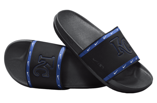 Nike Offcourt Slide (MLB Kansas City Royals) Black / Rush Blue