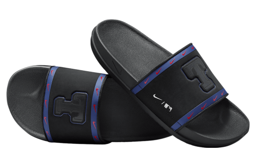 Nike Offcourt Slide (MLB Texas Rangers) Black / Deep Royal Blue