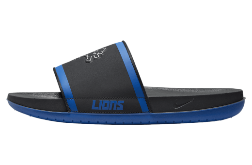 Nike Offcourt Slide (NFL Detroit Lions) Anthracite / Battle Blue